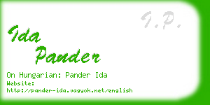 ida pander business card